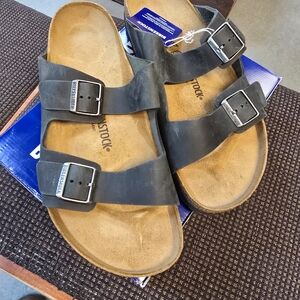 Birkenstock Men's Dark Sandals with Buckles